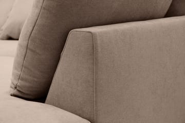 Rossita Lyx 6-sits Vänstervänd U-formad Extra djup Soffa med Divan och Schäslong i Tyg - Mörkbrun - Products - Möbler - Soffa - U-soffa