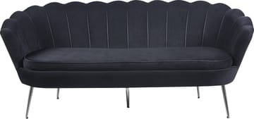 Soffa 3-sits i svart sammet - Kingsley - Svart - Products - Möbler - Soffa - Sammetssoffa