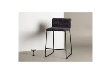 Barstol Bisbee Bouclé - Svart - Products - Möbler - Fåtölj & stolar - Barstol & barpall