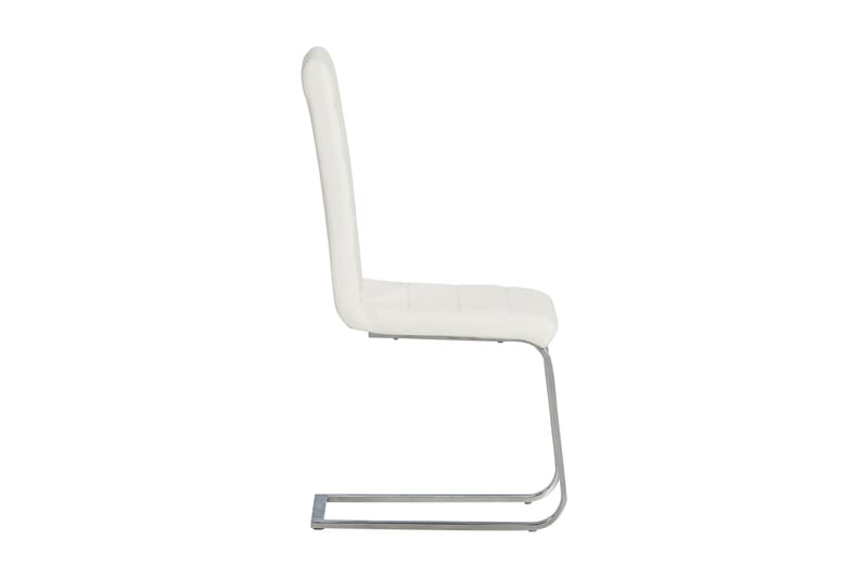 Cibus Matstol Konstläder - Vit/Krom - Products - Möbler - Fåtölj & stolar - Matstol & köksstol