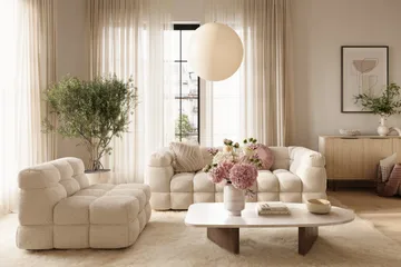 Elise Bubblig Fåtölj - Beige Teddy - Products - Möbler - Fåtölj & stolar - Fåtölj - Fåtölj utan armstöd