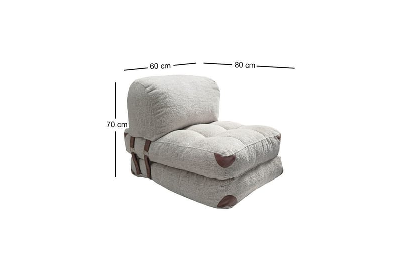 Fold Teddy Bäddfåtölj Grå - Grå - Products - Möbler - Fåtölj & stolar - Fåtölj - Bäddfåtölj