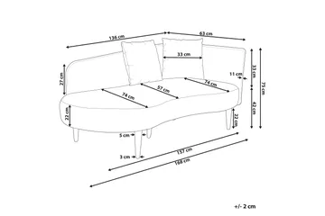 Gabriell Schäslong 168 cm Höger - Beige - Products - Möbler - Fåtölj & stolar - Fåtölj - Liggfåtölj