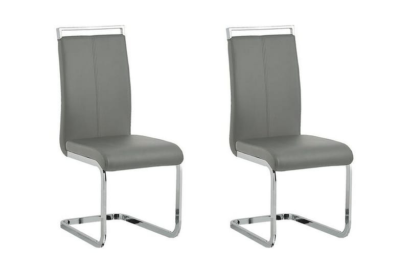 Greedin Matstol 2-pack - Konstläder/Grå - Products - Möbler - Fåtölj & stolar - Matstol & köksstol