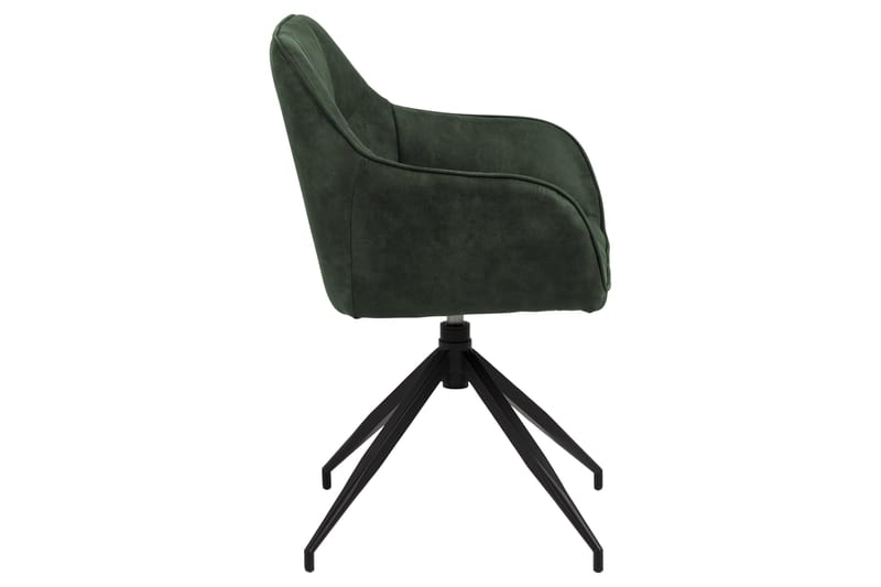 Harford Karmstol Spindelben - Grön/Matt Svart - Products - Möbler - Fåtölj & stolar - Karmstol