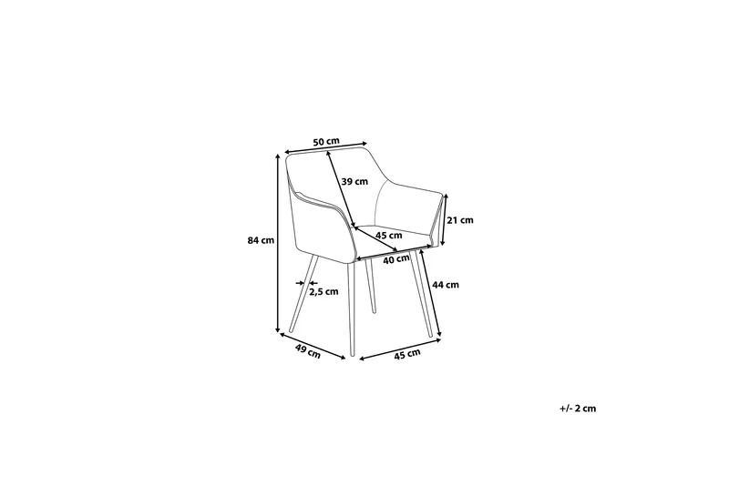 Jasmin Stol Set Om 2 St - Beige - Products - Möbler - Fåtölj & stolar - Karmstol