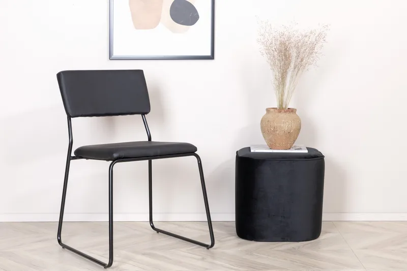 Kenth Matstol - Svart/Svart - Products - Möbler - Fåtölj & stolar - Matstol & köksstol