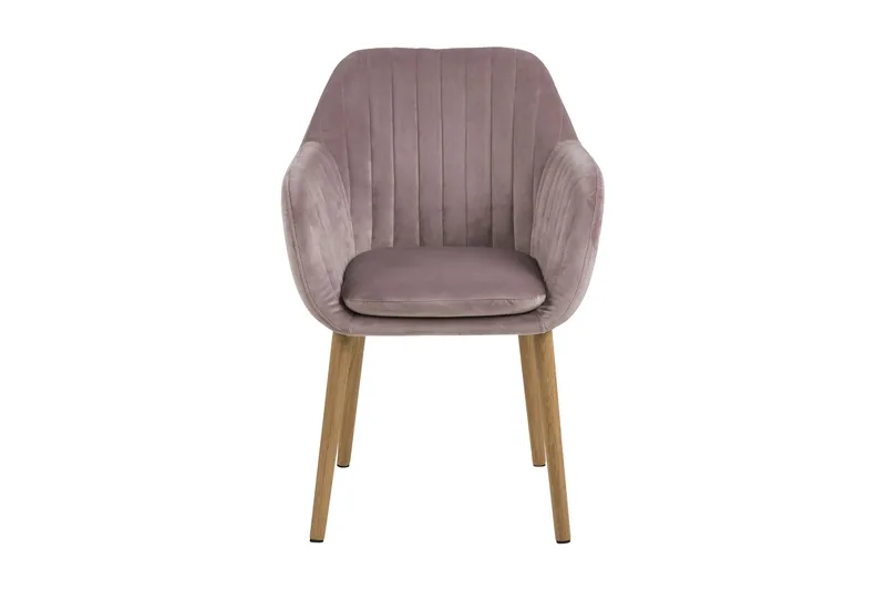 Lividus Karmstol Sammet - Ek/Rosé - Products - Möbler - Fåtölj & stolar - Karmstol