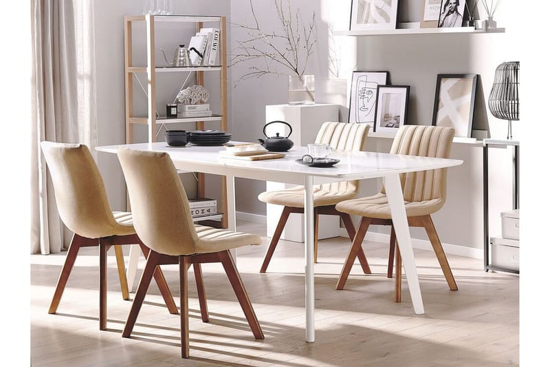 Matstol 2 st beige CALGARY - Beige - Products - Möbler - Fåtölj & stolar - Matstol & köksstol