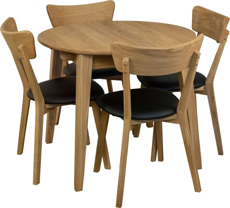 Matstol svart/ek - Amino, Svart/Ek