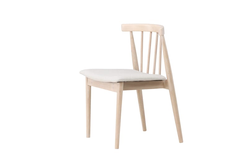 Matstol utan armstöd Peach Flora Dining Chair - Whitewash Legs / Beige Fabric Whitewash - Products - Möbler - Fåtölj & stolar - Matstol & köksstol