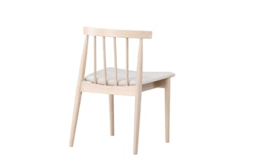 Matstol utan armstöd Peach Flora Dining Chair - Whitewash Legs / Beige Fabric Whitewash - Products - Möbler - Fåtölj & stolar - Matstol & köksstol