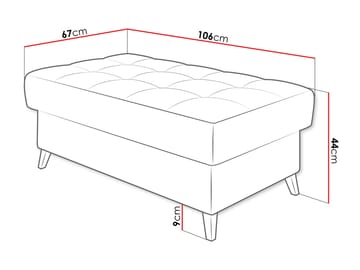 Amshyttan Fotpall 106 cm - Lila - Products - Möbler - Fåtölj & stolar - Pall & puff - Fotpallar