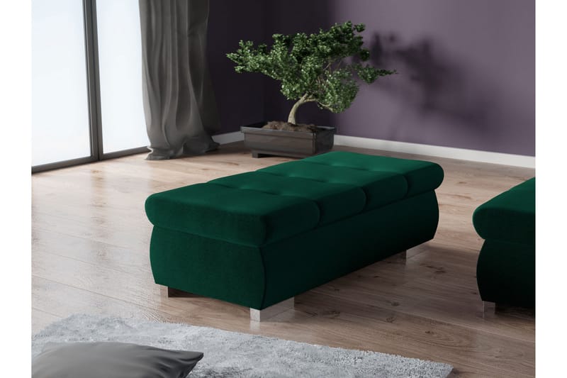Cerys Fotpall 60 cm - Grön - Products - Möbler - Fåtölj & stolar - Pall & puff - Fotpallar