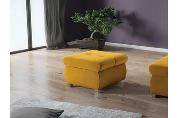 Cerys Fotpall 60 cm - Gul - Products - Möbler - Fåtölj & stolar - Pall & puff - Fotpallar