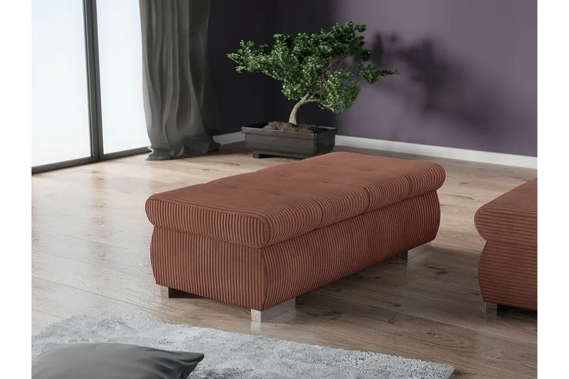 Cerys Fotpall 60 cm - Rosa - Products - Möbler - Fåtölj & stolar - Pall & puff - Fotpallar