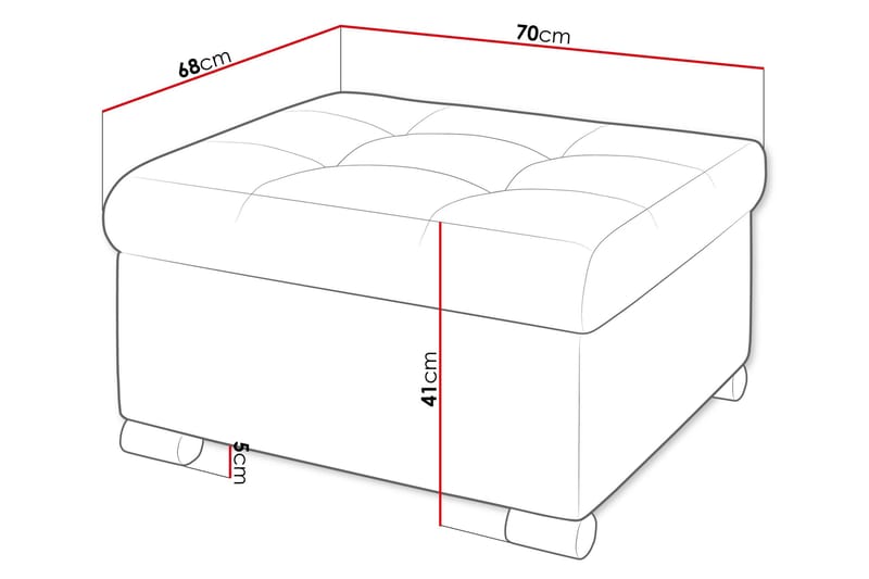Dynir Fotpall 68 cm - Grön - Products - Möbler - Fåtölj & stolar - Pall & puff - Fotpallar