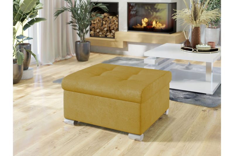 Dynir Fotpall 68 cm - Gul - Products - Möbler - Fåtölj & stolar - Pall & puff - Fotpallar
