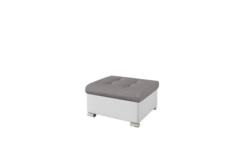 Dynir Fotpall 68 cm - Vit/Mörkgrå - Products - Möbler - Fåtölj & stolar - Pall & puff - Fotpallar