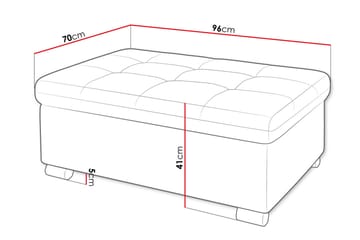 Dynir Fotpall 70 cm - Vit/Grå - Products - Möbler - Fåtölj & stolar - Pall & puff - Fotpallar