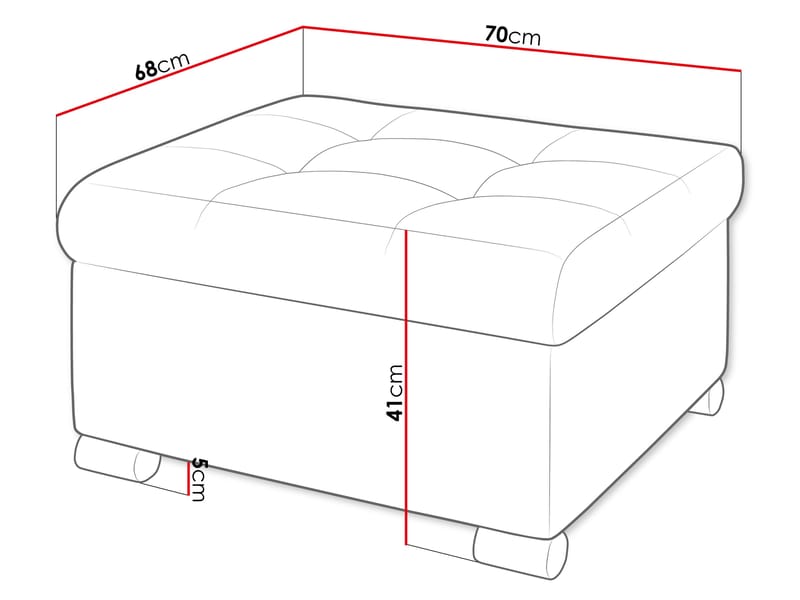 Dynir Fotpall 96 cm - Beige - Products - Möbler - Fåtölj & stolar - Pall & puff - Fotpallar