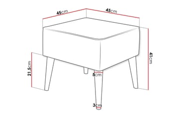 Gabi Fotpall 45 cm - Grön - Products - Möbler - Fåtölj & stolar - Pall & puff - Fotpallar