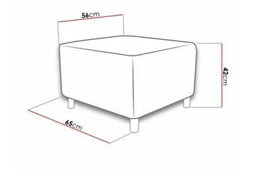 Kintore Fotpall 56 cm Dark yellow - Products - Möbler - Fåtölj & stolar - Pall & puff - Fotpallar