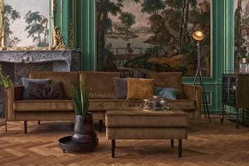 Lissbon Fotpall Sammet - Honungsgul - Products - Möbler - Fåtölj & stolar - Pall & puff - Fotpallar