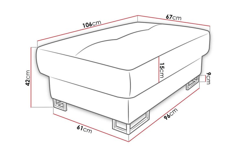 Reginia Fotpall 67 cm - Products - Möbler - Fåtölj & stolar - Pall & puff - Fotpallar