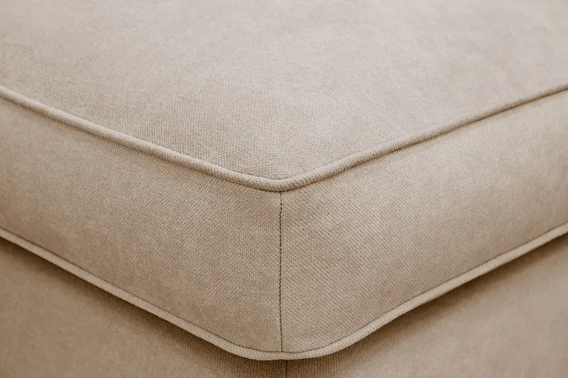 Rossita lyx Fotpall - Beige Tyg - Products - Möbler - Fåtölj & stolar - Pall & puff - Fotpallar