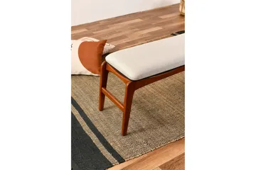 Touch Sittpall 120 cm - Valnöt/Cream - Products - Möbler - Fåtölj & stolar - Pall & puff - Fotpallar