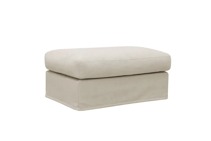 Valencia Fotpall med avtagbar och tvättbar klädsel, Beige