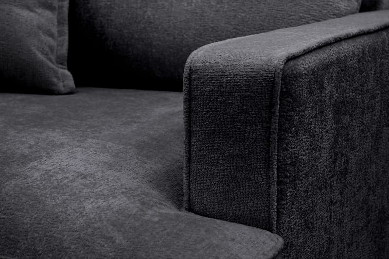 Rossita lyx Extra djup Fåtölj - Svart Chenille - Products - Möbler - Fåtölj & stolar - Fåtölj