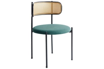 Set med 2 matstolar Andover - Svart, ljust trä, grönt - Products - Möbler - Fåtölj & stolar - Matstol & köksstol