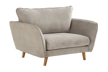 Trend Lyx Fåtölj, Beige/Ek