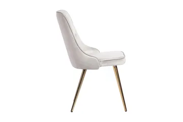 Velvet Deluxe Sammetstol - Mässing/Grå - Products - Möbler - Fåtölj & stolar - Matstol & köksstol