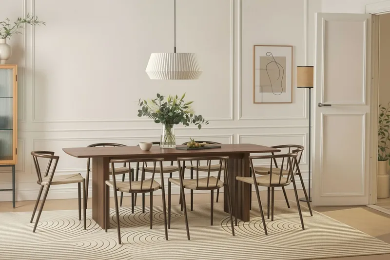 Winston Matstol - Beige / Metallben Rökt ek - Products - Möbler - Fåtölj & stolar - Matstol & köksstol