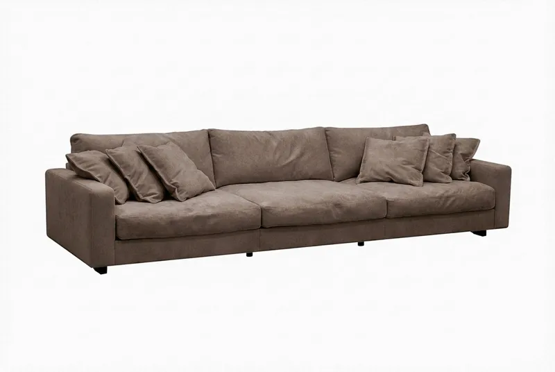 Valencia Extra Djup 5-sits Soffa i Chenille - Mörkbrun - Products - Möbler - Soffa