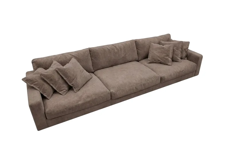 Valencia Extra Djup 5-sits Soffa i Chenille - Mörkbrun - Products - Möbler - Soffa