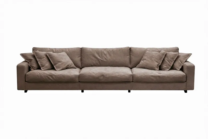 Valencia Extra Djup 5-sits Soffa i Chenille, Mörkbrun