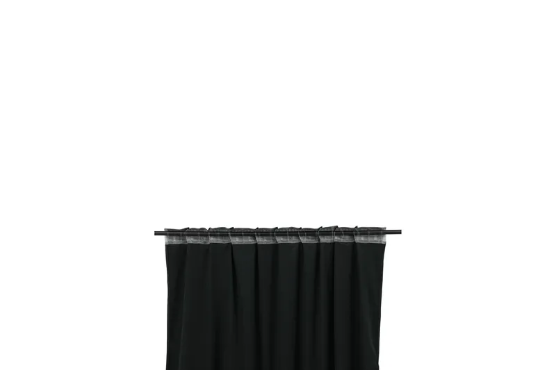 Mary Gardin 135x250 cm - Svart - Products - Textil & mattor - Gardiner - Gardinlängder - Kanallängd