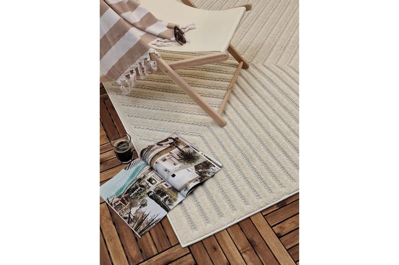 Hampton Flatvävd Matta 140x200 cm Rektangulär - Creme - Products - Textil & mattor - Matta - Flatvävd matta