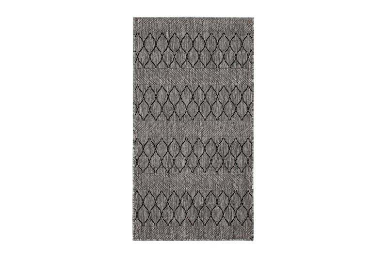 Madrid Bell Flatvävd Matta 80x240, Grå/Svart