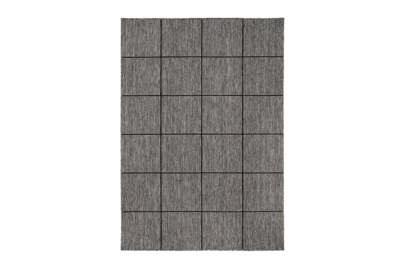 Madrid Square Flatvävd Matta 160x230 - Grå/Svart - Products - Textil & mattor - Matta - Flatvävd matta