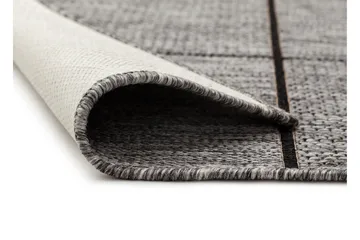 Madrid Square Flatvävd Matta 80x240 - Grå/Svart - Products - Textil & mattor - Matta - Flatvävd matta