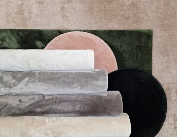 Cozy Ryamatta 120 cm Rund - Silver - Products - Textil & mattor - Matta - Modern matta - Ryamatta