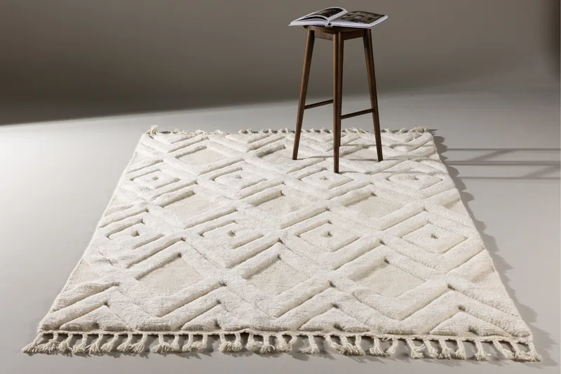 Dahlia Ullmatta 200x300 cm Rektangulär - Vit - Products - Textil & mattor - Matta - Modern matta - Ullmatta