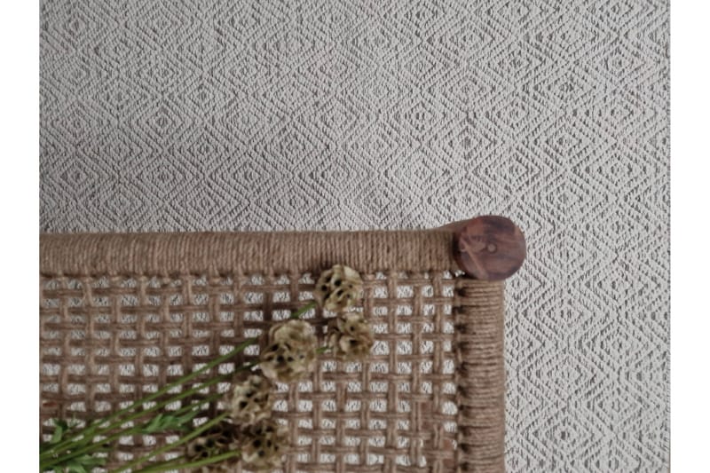Gåsöga Ullmatta 140x200 cm Rektangulär - Beige - Products - Textil & mattor - Matta - Modern matta - Ullmatta