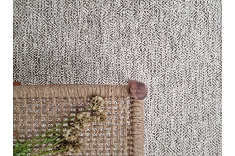 Gåsöga Ullmatta 140x200 cm Rektangulär - Beige - Products - Textil & mattor - Matta - Modern matta - Ullmatta