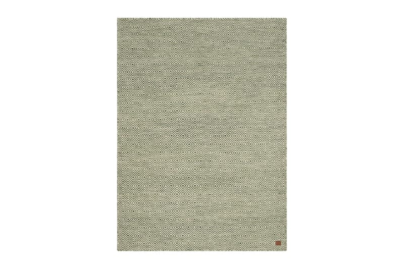 Gåsöga Ullmatta 140x200 cm Rektangulär, Grön